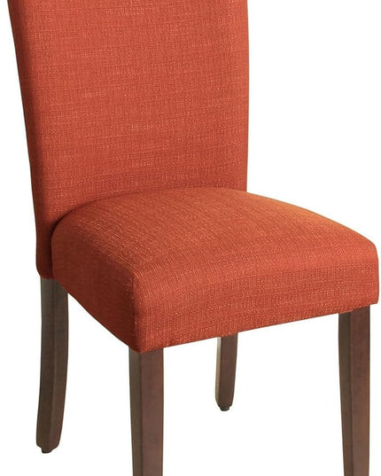 HomePop Parsons Classic Upholstered Accent Dining Chair, Single Pack, Orange - LeafyLoom