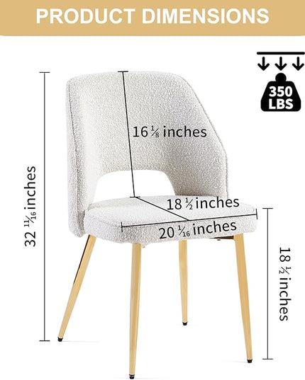 NicBex Haerin-SD-00326-LWJ Dining Chairs, 20.1"x24.2"x31.7", Off White - LeafyLoom