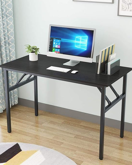 Computer Desk,47" Modern Simple Style Folding Tables,Home Office Writing Desk, Space Saving Foldable Table, No Install Needed - LeafyLoom