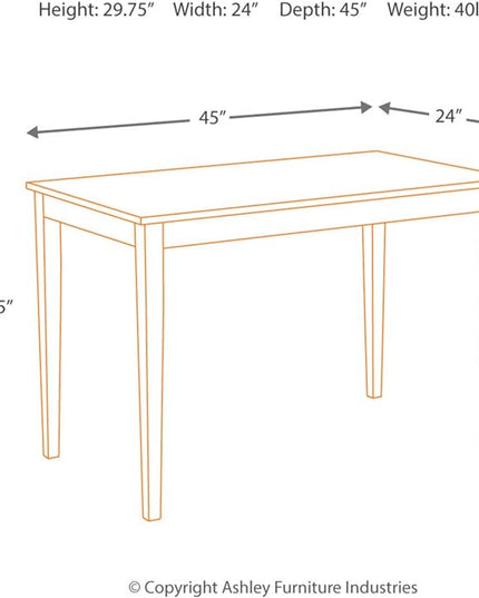 Signature Design by Ashley Kimonte Rectangular Dining Room Table, Black - LeafyLoom