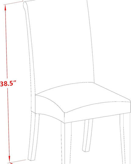 East West Furniture NDBA5-LWH-01 Norden 5 Piece Kitchen Set for 4 Includes a Rectangle Table with Dropleaf and 4 Cream Fabric Parson Dining Chairs, 30x48 Inch, Linen White - LeafyLoom
