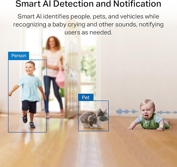 TP-Link Tapo 2K QHD Pan/Tilt Wi-Fi Camera | Apple HomeKit | Physical Privacy Mode | Color Night Vision | Motion Tracking | 2-Way Audio | Local/Cloud Storage | Works w/Alexa&Google Home | (Tapo C225) Tapo