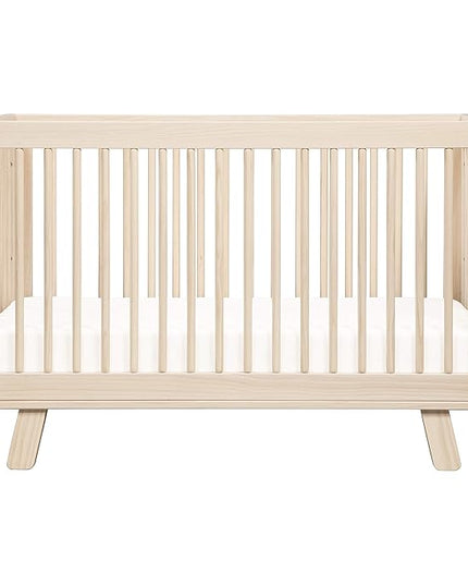 Babyletto Hudson 3-in-1 Convertible Crib with Toddler Bed Conversion Kit in Washed Natural, Greenguard Gold Certified - LeafyLoom