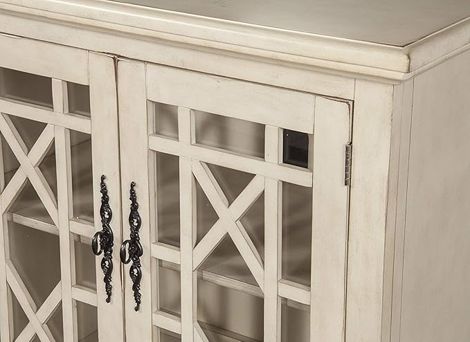 Martin Svensson Home Orsey 63" TV Stand, Antique White - LeafyLoom
