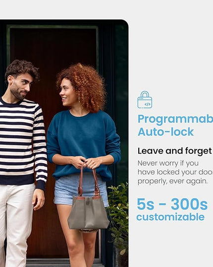 Lockly Secure Pro Wi-Fi Smart Door Lock, Keyless Entry with PIN Genie® Digital Keypad, 3D Biometric Fingerprint Sensor Front Door Lock Deadbolt, Voice Control & Auto Lock - Deadbolt Edition Lockly