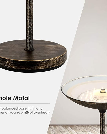 Floor Lamp, Standing Lamp, 20W 2000LM LED Torchiere Floor Lamp, Stepless Dimmable, Touch Control, 3000K Daylight, 50000hrs Lifespan, Floor Lamps for Living Room, Standing Lamps for Bedroom,Bronze - LeafyLoom