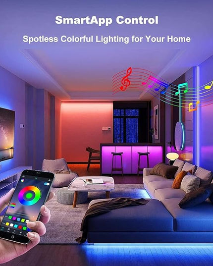 phopollo Bluetooth 24V Led Strip Lights 400ft (4 Rolls of 100ft), Color Changing LED Lights for Bedroom, Kitchen Decor, App Control and Music Sync Phopollo