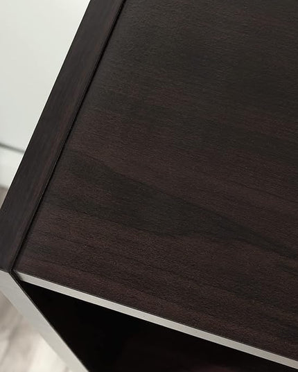 Sauder Beginnings 3 Bookcase/Book shelf, L: 24.57" x W: 11.50" x H: 35.28", Cinnamon Cherry finish - LeafyLoom