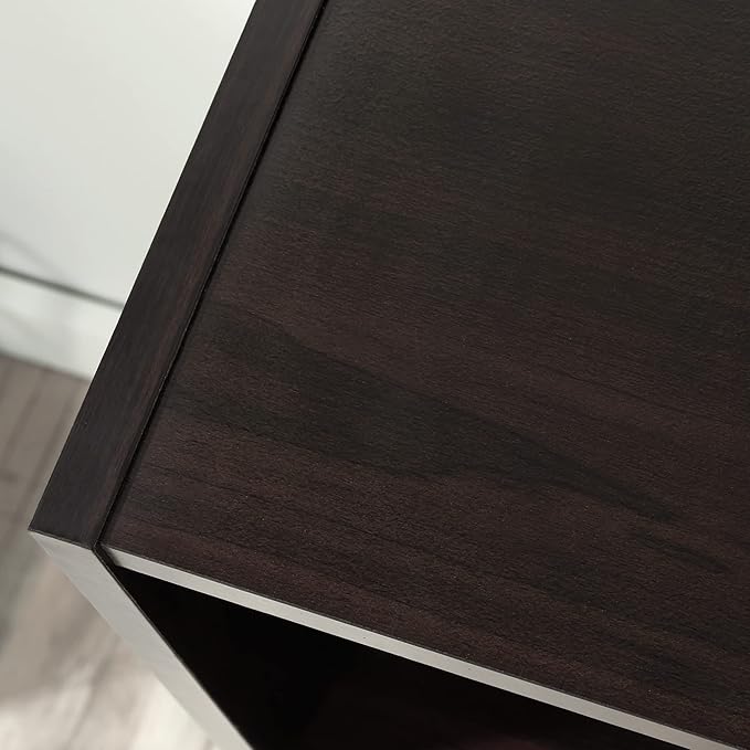 Sauder Beginnings 3 Bookcase/Book shelf, L: 24.57" x W: 11.50" x H: 35.28", Cinnamon Cherry finish - LeafyLoom