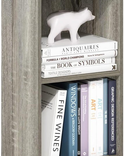 Furinno Luder Bookcase / Book / Storage, 4-Tier Cube, French Oak - LeafyLoom