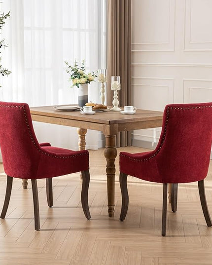 NicBex Haerin-SD-00087-LWJ Dining Chairs, 22.8"x20.8"x35.4", Burgundy - LeafyLoom