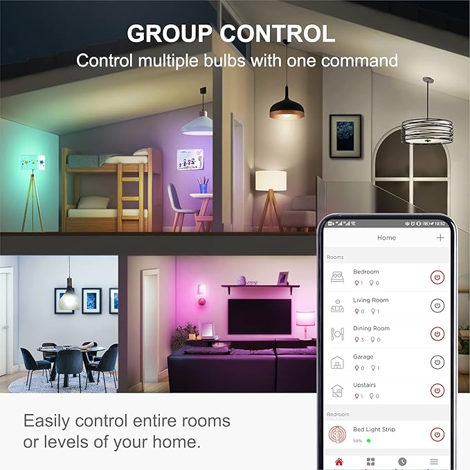 Sengled Smart Light Bulb, Color Changing Light Bulb, WiFi Light Bulbs No Hub Required, Smart Bulbs that Work with Alexa & Google Home, Smart LED A19 RGB Light Bulbs, 1 Pack Sengled