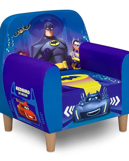 Delta Children Batman Batwheels Foam Chair for Kids, Blue - LeafyLoom