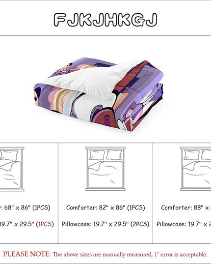 African American Black Girl Twin Bedding Set, Twin Bed Comforter Sets for Girls Black Girl Magic Comforter Set Purple Twin Size Cute 2 Piece Quilt Set, 1 Comforter + 1 Pillowcase - LeafyLoom