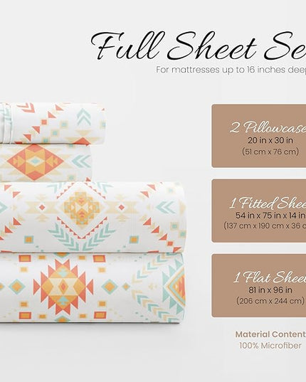Linen Market 4 Piece Queen Bedding Sheet Set (Navy Blue Scallops) - Sleep Better Than Ever with These Ultra-Soft & Cooling Bed Sheets for Your Queen Size Bed - Deep Pocket Fits 16" Mattress - LeafyLoom