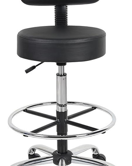 Boss Office Products Be Well Medical Spa Drafting Sool with Back in Black - LeafyLoom