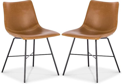 Poly and Bark Paxton Dining Chair, Set of 2 Tan - LeafyLoom