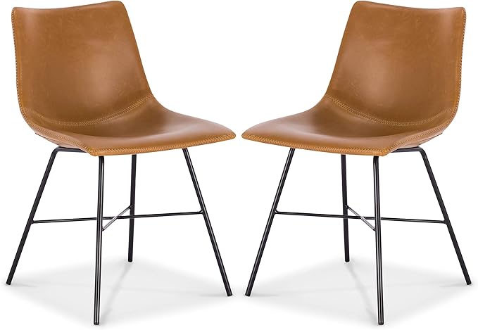 Poly and Bark Paxton Dining Chair, Set of 2 Tan - LeafyLoom