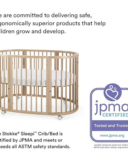 Stokke Sleepi Bed Extension, White - Convert Sleepi Mini Crib Into Sleepi Bed - Suitable for Children Up to 3 Years - Mattress Sold Separately - Extends Bed to 50 Inches - LeafyLoom
