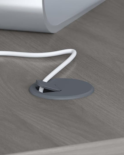 Bush Business Furniture Echo L Shaped Computer Desk, 72W, Modern Gray - LeafyLoom