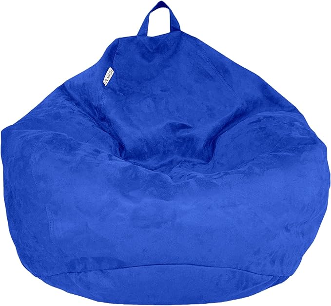 Bean Bag Stuffed Animal Storage Or Cover | No Filler | Extra Large | for Adults Or Kids | Double Stitched | Durable Zipper | Premium Microsuede - LeafyLoom