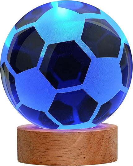 Large 3D Soccer Ball Night Light, Soccer Lamp 16 Color Changing with Remote Control for Bedroom Decor, Cool Desk Decor Gift for Teens Boys, Football - LeafyLoom