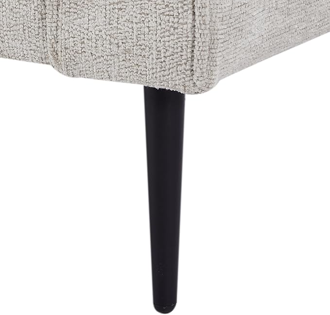 Upholstered Accent Chair, Single Seat Sofa with Metal Legs, Modern Armchairs for Living Room,Bedroom and Office,White, 1 Seater - LeafyLoom