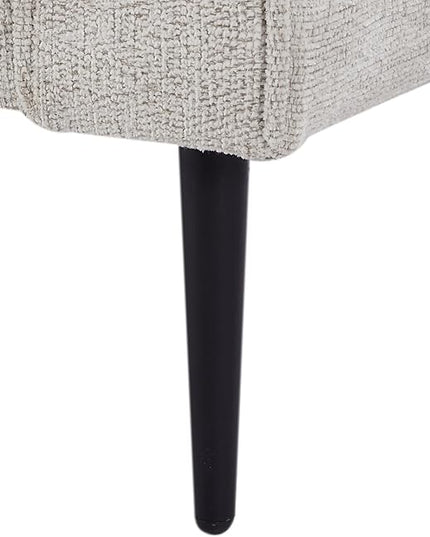 Upholstered Loveseat Sofa Modern Small 2-Seater Couch with Metal Legs for Livingroom Bedroom, Including 2 Bolster Pillows, White - LeafyLoom