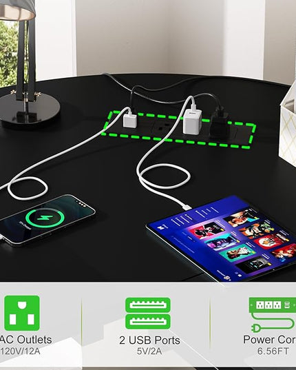 Small L Shaped Gaming Desk with Power Outlets, Corner Gaming Desk with LED Light, Reversible L-Shaped Desk with Monitor Stand & Hutch, L Shaped Desk Home Office Desk with Storage Bag, Black - LeafyLoom