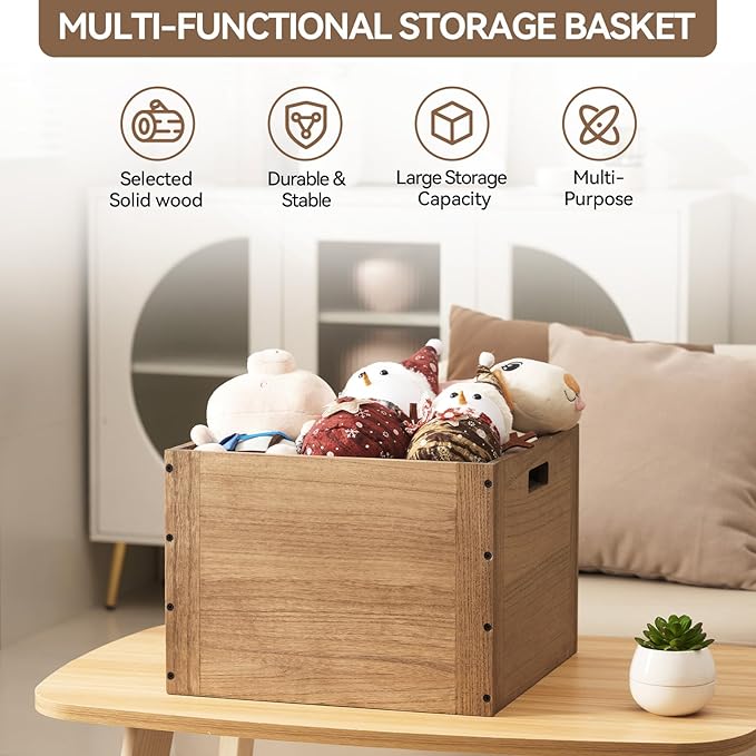 KIRIGEN Modular Open Storage Cube F26-DBR - LeafyLoom