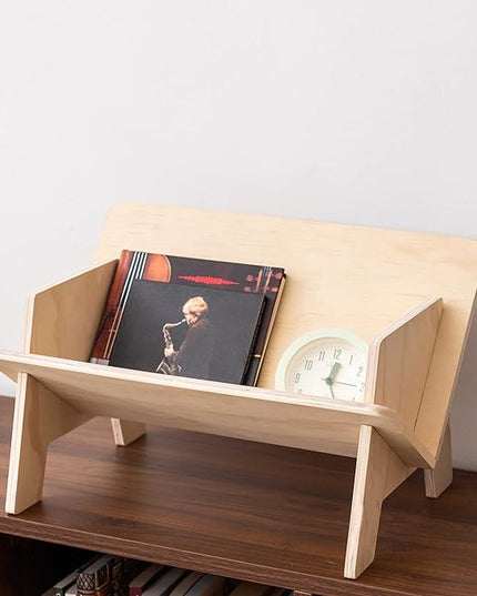 Wooden Tilted Tabletop Bookshelf， Kids Bookcase， Rustic Desktop Storage Organizer Display Bookshelf， Wooden Tabletop Tilted Bookcases for Books， CDs - LeafyLoom