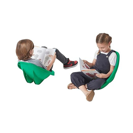ECR4Kids Leaf Floor Seat, Rocker Chair, Emerald, 6-Piece - LeafyLoom