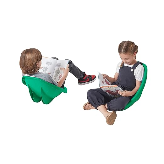 ECR4Kids Leaf Floor Seat, Rocker Chair, Emerald, 6-Piece - LeafyLoom