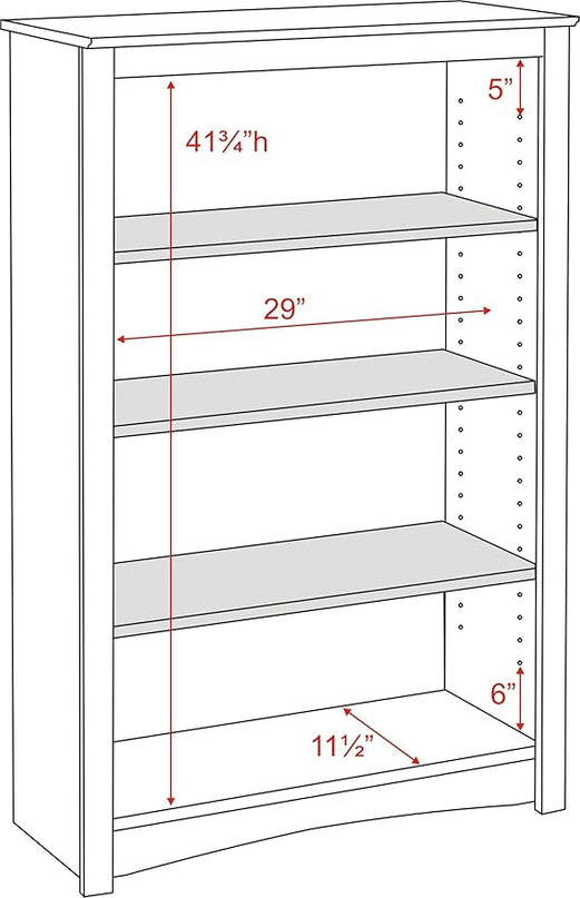 Prepac Home Espresso 4-shelf Bookcase - LeafyLoom