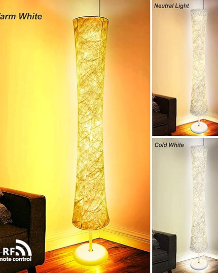 WORLD WIN Floor Lamps for Living Room, Standing Led Lamp RGB Color Changing with APP & Remote Control, 62 Inch DIY Mode Music Sync Modern Corner Lamp Decor for Living Room Bedroom Game, 1 Piece - LeafyLoom