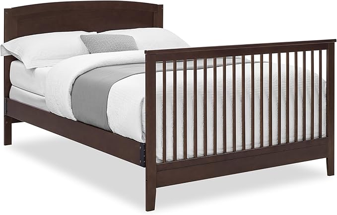 Delta Children Campbell 6-in-1 Convertible Crib - Greenguard Gold Certified, Walnut Espresso - LeafyLoom