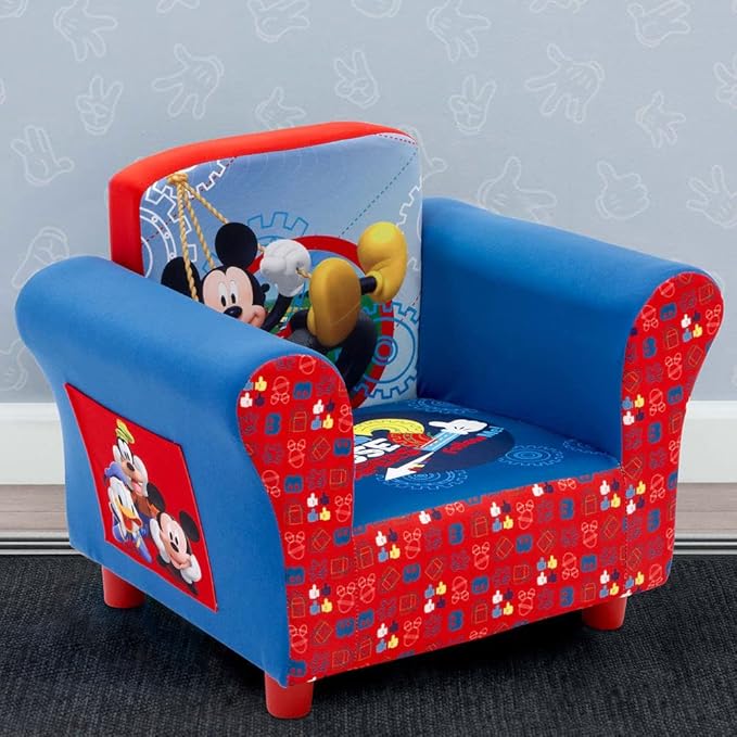 Delta Children Upholstered Chair, Disney Mickey Mouse - LeafyLoom