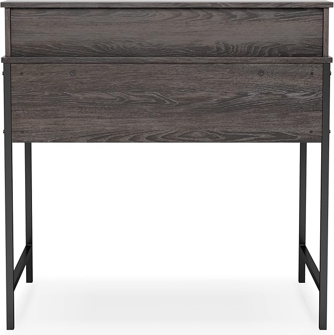 Signature Design by Ashley Freedan Modern Industrial Home Office Writing Desk, Dark Gray - LeafyLoom