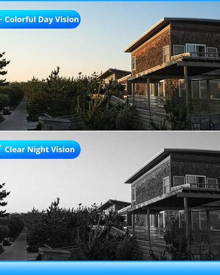 Hiseeu WiFi Security Camera System,【5MP Spotlight, 3TB Hard Drive】 Power Cord Cameras,Extenable 16CH, Outdoor IP66 Waterproof,Color Night Vision, Motion Alert,24/7 Time Record,Two Way Audio Hiseeu