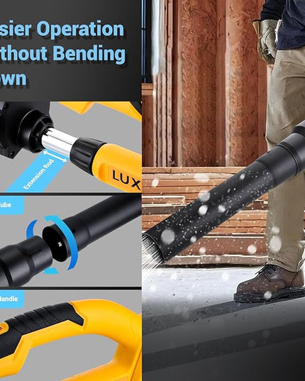 Leaf Blower Cordless with 2X 4.0Ah Batteries Powered, 150 MPH, 5 Variable Speed, Lightweight Electric Leaf Blower for Lawn Care, Snow, Gifts, Garage, Rooftop - LeafyLoom