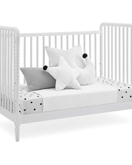 Delta Children Saint 4-in-1 Convertible Crib - Greenguard Gold Certified, Bianca White - LeafyLoom