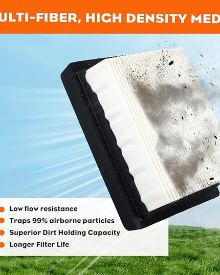 Hipa BP42 Air Filter Compatible with Ryobi RY08420 RY08420A Replace # 900777005, 30805407, 308054093 with Fuel Lines, Primer Bulb, Fuel Filter, Spark Plug Backpack Blower Repower Kit - LeafyLoom