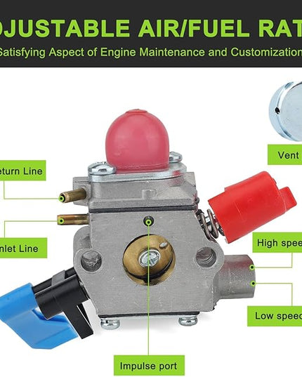 530071775 Carburetor for Poulan BV200 BV1650 BVM200LE PBV200 BV2000 BV1800 BV1850 BV200LE Craftsman 530071465 C1Q-W11 WT-784 Leaf Blower - LeafyLoom