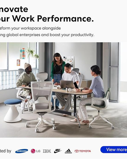 SIDIZ T50 Ergonomic Home Office Chair : High Performance, Adjustable Headrest, 2-Way Lumbar Support, 3-Way Armrest, Forward Tilt, Adjustable Seat Depth, Ventilated Mesh Back, Cushion Seat (Beige) - LeafyLoom