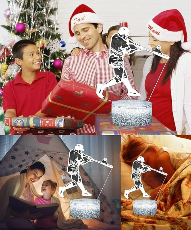 Baseball Gifts for Boys, Baseball Night Light with 16 Colors Remote Touch Adjustable Baseball Decor Toys Birthday Gifts for Boys - LeafyLoom