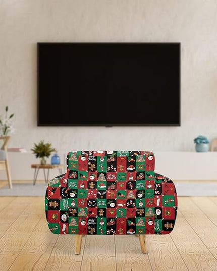 FKELYI Cute Christmas Furniture Protector Easy Going Stretch Sofa Slipcover Non-Slip Sofa Couch Cover Washable Sofa Slipcovers S FKELYI