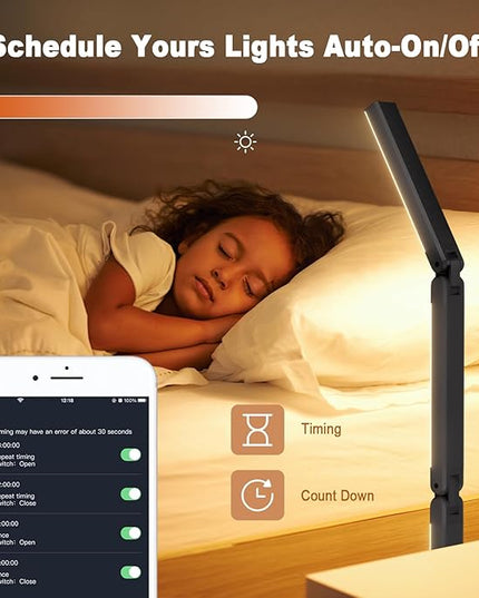 bedee LED Corner Floor Lamp: DIY Shaped RGB Floor Lamp with Music Sync and Timing, Modern 16 Million Color Changing Standing Light with Smart Remote & App Control for Living Room Gaming Room Bedroom - LeafyLoom