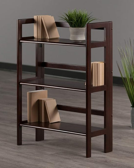 Winsome Wood Terry Shelving, Walnut, 3 - LeafyLoom