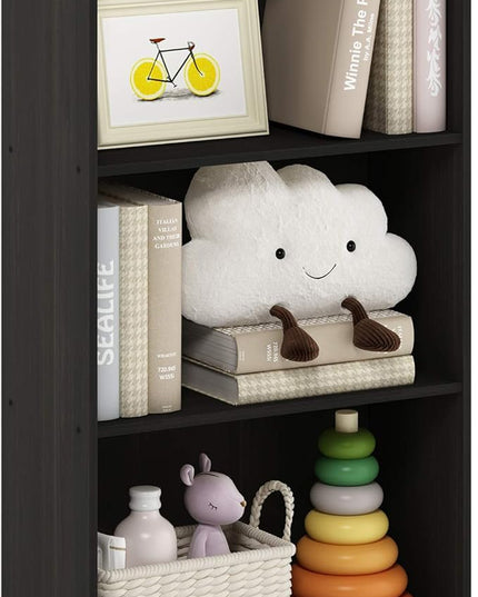 Furinno Basic 3-Tier Bookcase Storage Shelves, Espresso - LeafyLoom