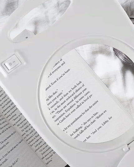 2 in 1 Magnifying Floor Lamp 5X & Bright LED Floor Lamp Hand Free with Adjustable Gooseneck - Magnifier Daylight Work Light for Reading, Repair, Crafts, Sewing etc.(White) - LeafyLoom